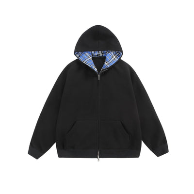 CHEQUERED LINE – ZIP HOODIE