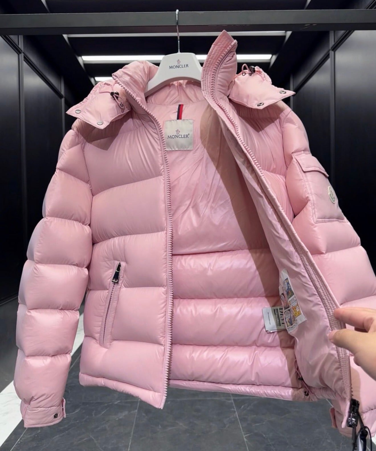 MONCLER MAYA PINK COAT